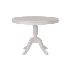 Rockhill White Wood Top 42 in. W Pedestal Dining Table (Seat 4 Capacity)