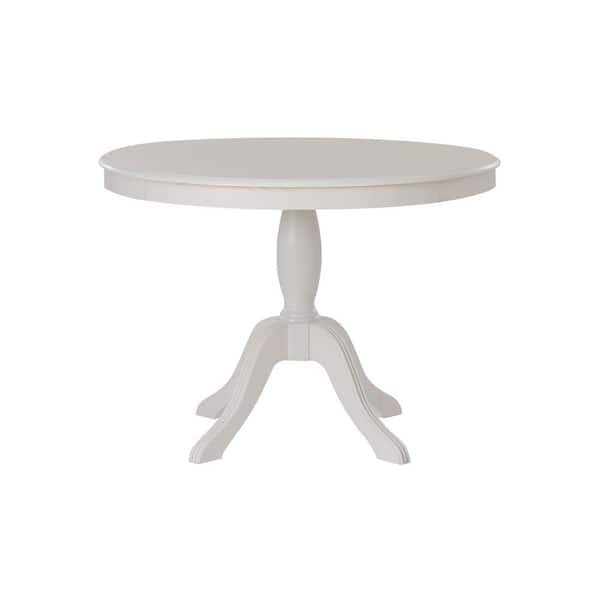 Linon Home Decor Rockhill White Wood Top 42 in. W Pedestal Dining Table (Seat 4 Capacity)