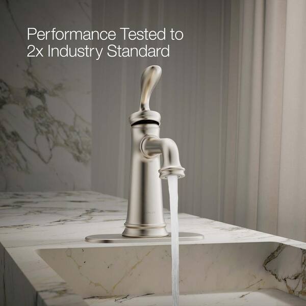 KOHLER Bellera Single Handle Single-Hole Deck Mount Bathroom Faucet in Vibrant Brushed Nickel