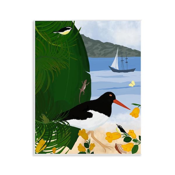 Stupell Industries Island Life by Beach by Michelle Ingari Designs Unframed Nature Graphic Art Print 14 in. x 11 in.
