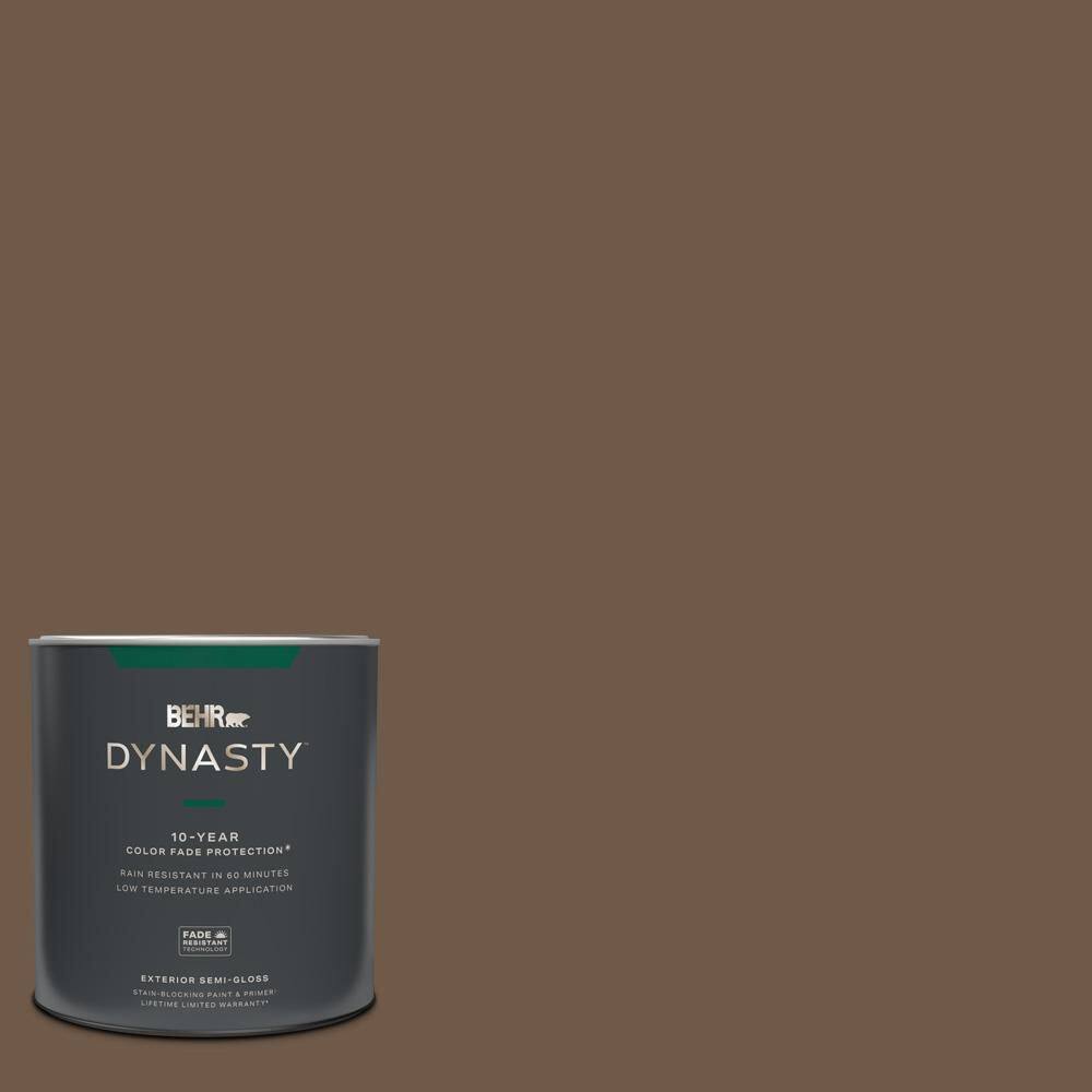 BEHR DYNASTY 1 qt. N2307 Rustic Tobacco SemiGloss Exterior StainBlocking Paint & Primer