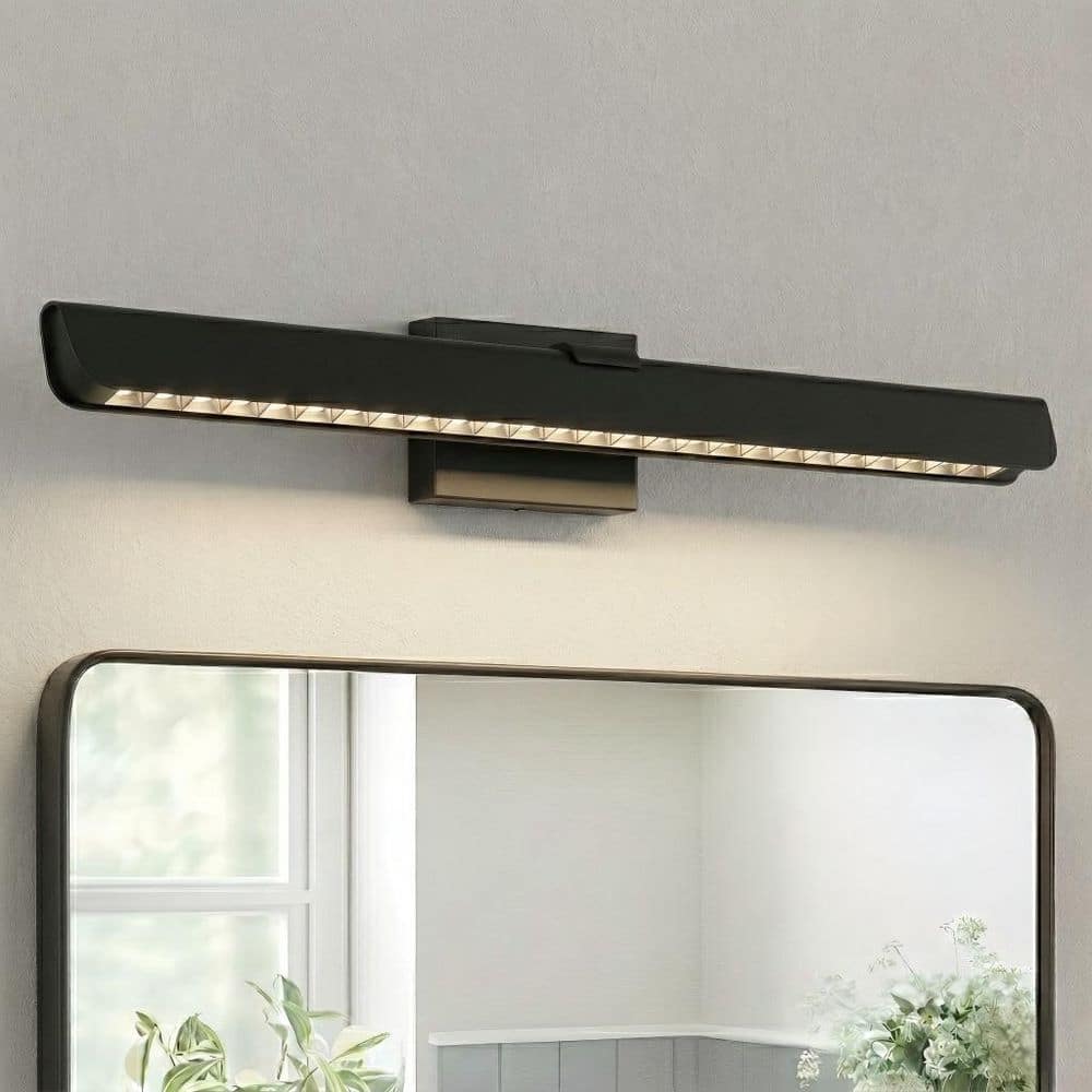 29.33 in. Matte Black Modern Bathroom Vanity Light with LED Dimmable 5500K price history on PriceWatchPro