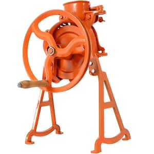 11 in. Cast Iron Hand Corn Sheller, Heavy Duty Shelling Machine with Wooden Handle for Small Farm and Household Usage