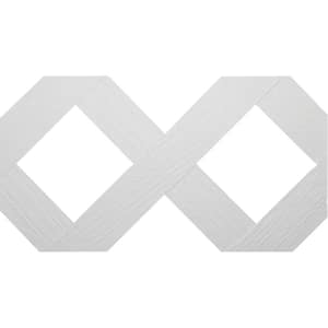 0.159 in. x 47.5 in. x 95 in. Lattice White Vinyl Classic Diamond