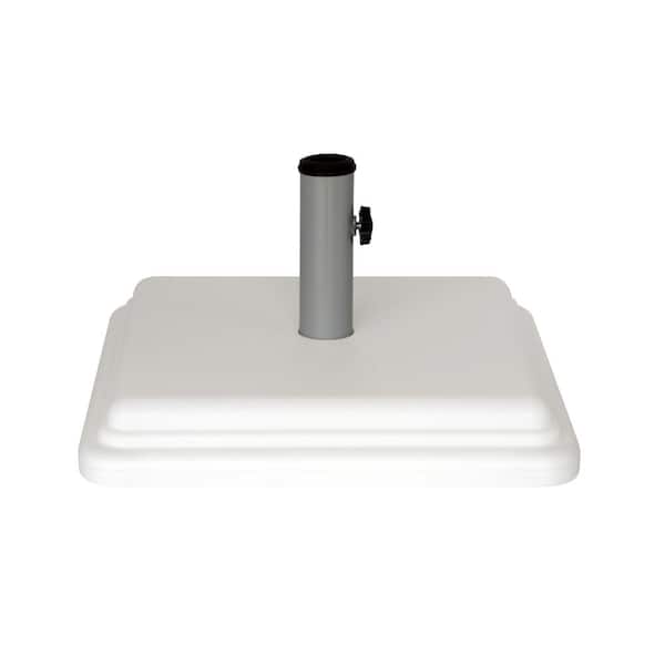 USW US Weight 40 Pound Patio Umbrella Base Designed to be Used with a Patio Table (in White)
