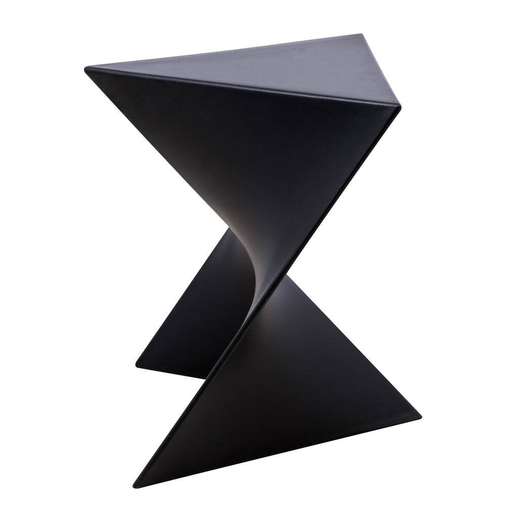 Randolph Triangular Modern Black Side Table