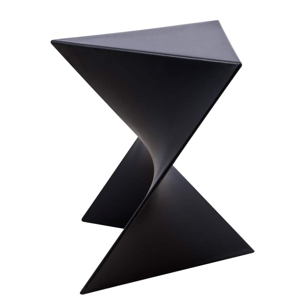 Randolph Triangular Modern Black Side Table