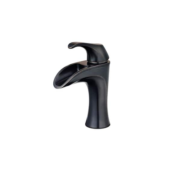 Brea Single Handle Single Hole Bathroom Faucet with Deckplate in Tuscan Bronze