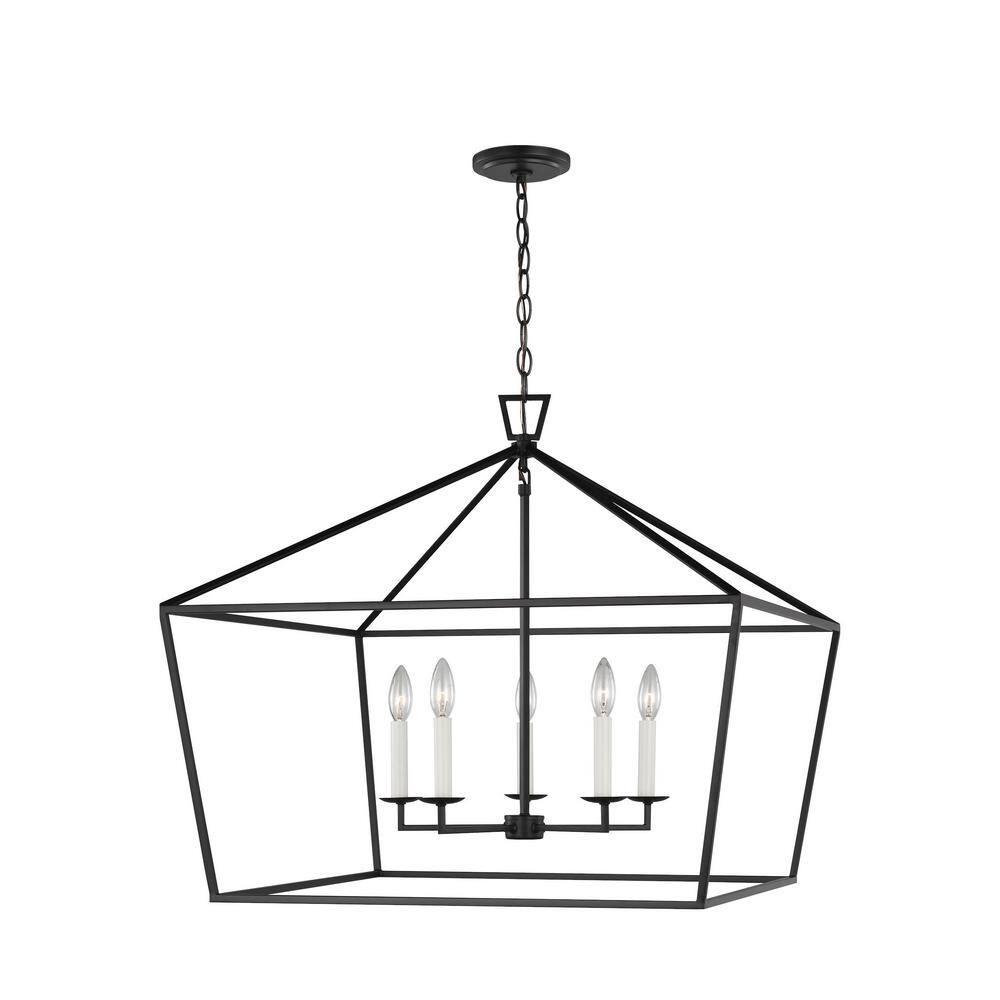 Dianna 5-Light Midnight Black Wide Island Pendant Light price history on PriceWatchPro