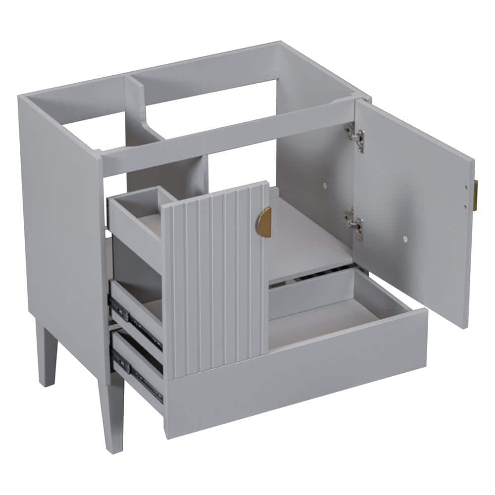 29.6 in. W x 17.8 in. D x 32.1 in. H . H Solid Frame and MDF Board Bath Van