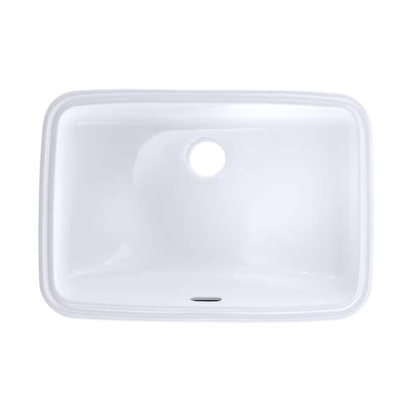 TOTO 19 in. Undermount Bathroom Sink with CeFiONtect in Cotton White TOTO 19 in. Undermount Bathroom Sink with CeFiONtect in Cotton White