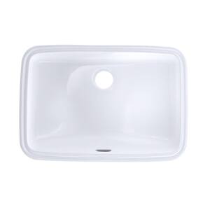 19 in. Undermount Bathroom Sink with CeFiONtect in Cotton White