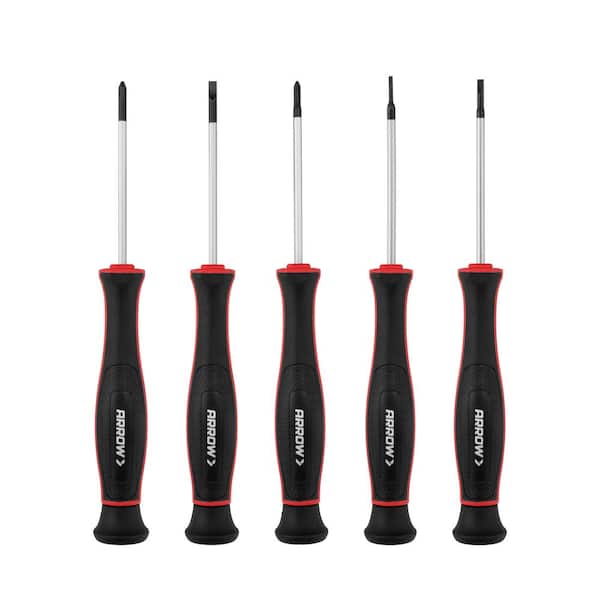Chrome Vanadium Steel Precision Screwdriver Set, 5-Pieces