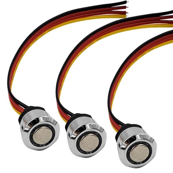 5-24-Volt Led Dimmer Switch Touch Stepless Dimming Controller Black 3-Pack for Strip Light Cabinet Auto