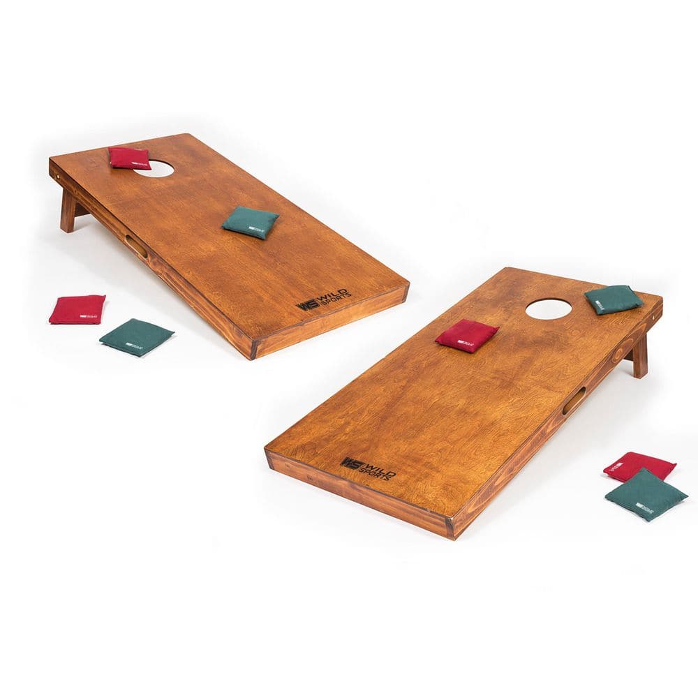 Wild Sports - Premium Wood Cornhole Set 2' x 4', Regulation Size
