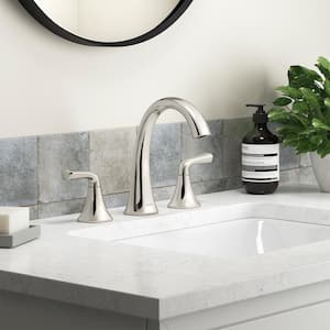 Sundae 8 in. Widespread 2-Handle Bathroom Faucet in Vibrant Polished Nickel