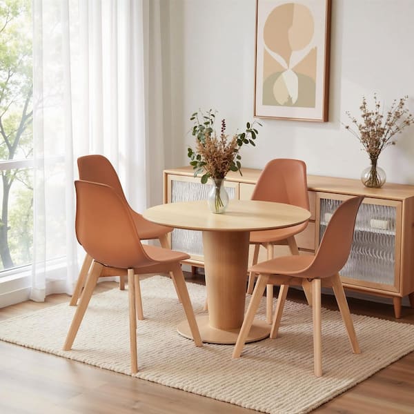 VECELO Modern Dining Chairs Set of 4 Mid Century Padded Seat Side  display picture 1