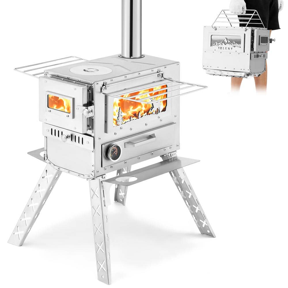 Camping Wood Stove Fire Watching Picnic Cooking Stove High Temperature  Resistant Mini Firewood Burner for Outdoor for Stay Warm