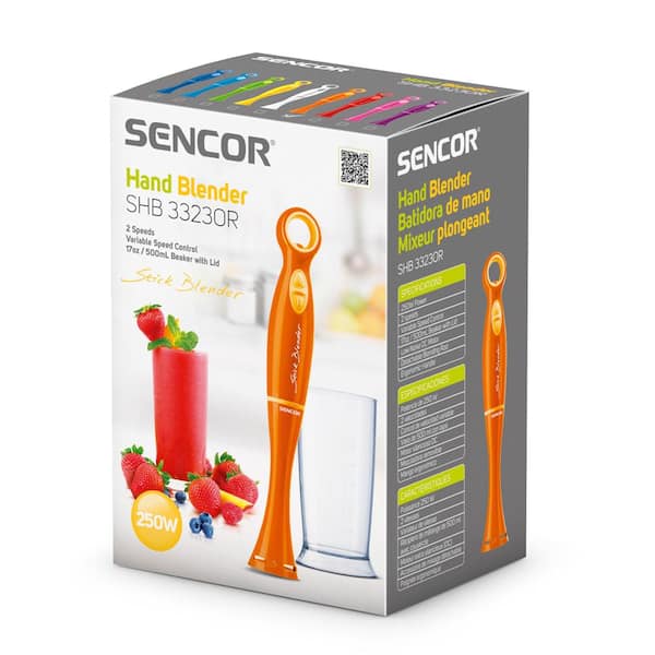 Sencor 2-Speed Coral Red Hand Blender with Beaker SHB34RD - The Home Depot