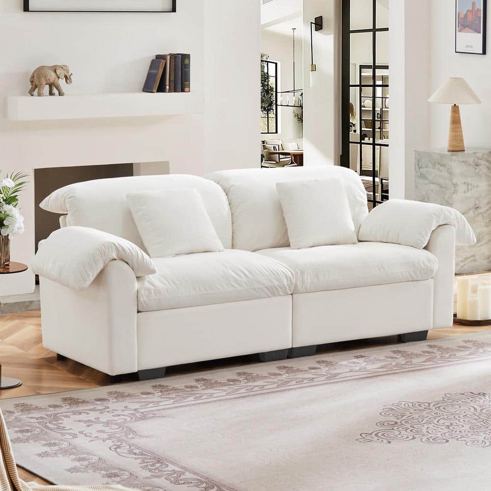 Amazon.com: Corduroy Sectional Couch, 84“ Width Oversize