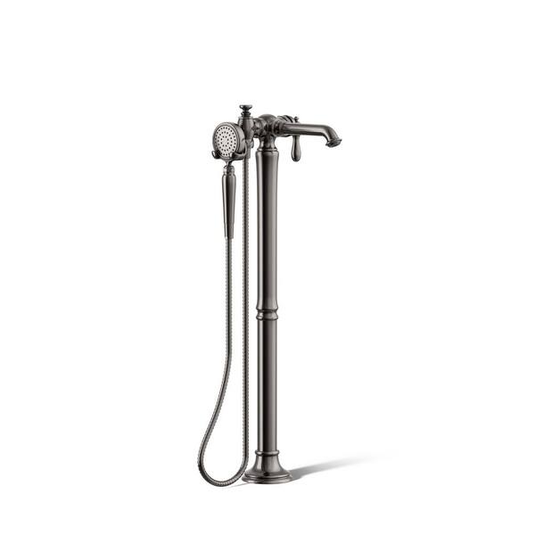 KOHLER Artifacts Floor-Mount Bath Filler Trim With Handshower in Vibrant Titanium