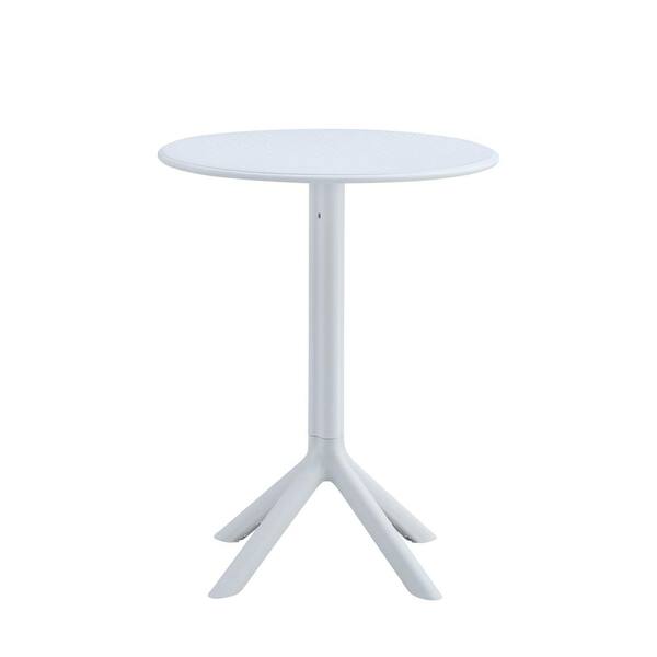 Unbranded 3 Piece White Plastic Patio Conversation Seating Set, 2-Chairs and a Table, Highly Durable and Weather Resistant