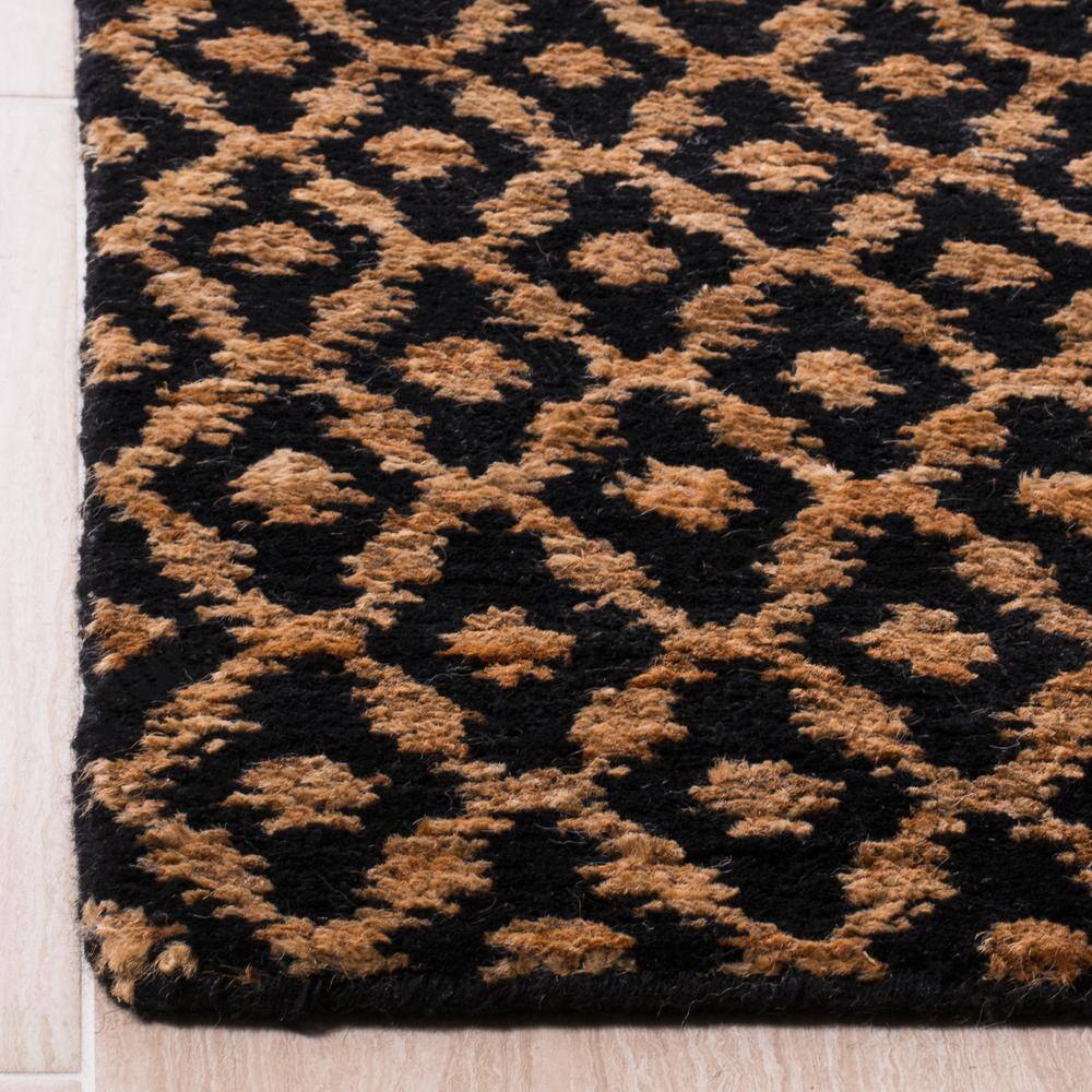 Hand-Knotted Bohemian Black Wool 2' x 3' Area Rug