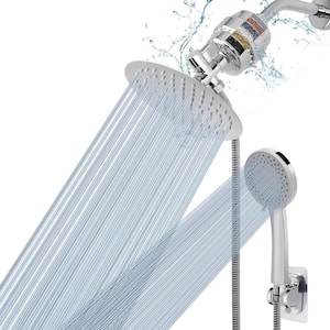 Shower Head Water Filtration System with 5-Settings Handheld Shower Filter in Chrome