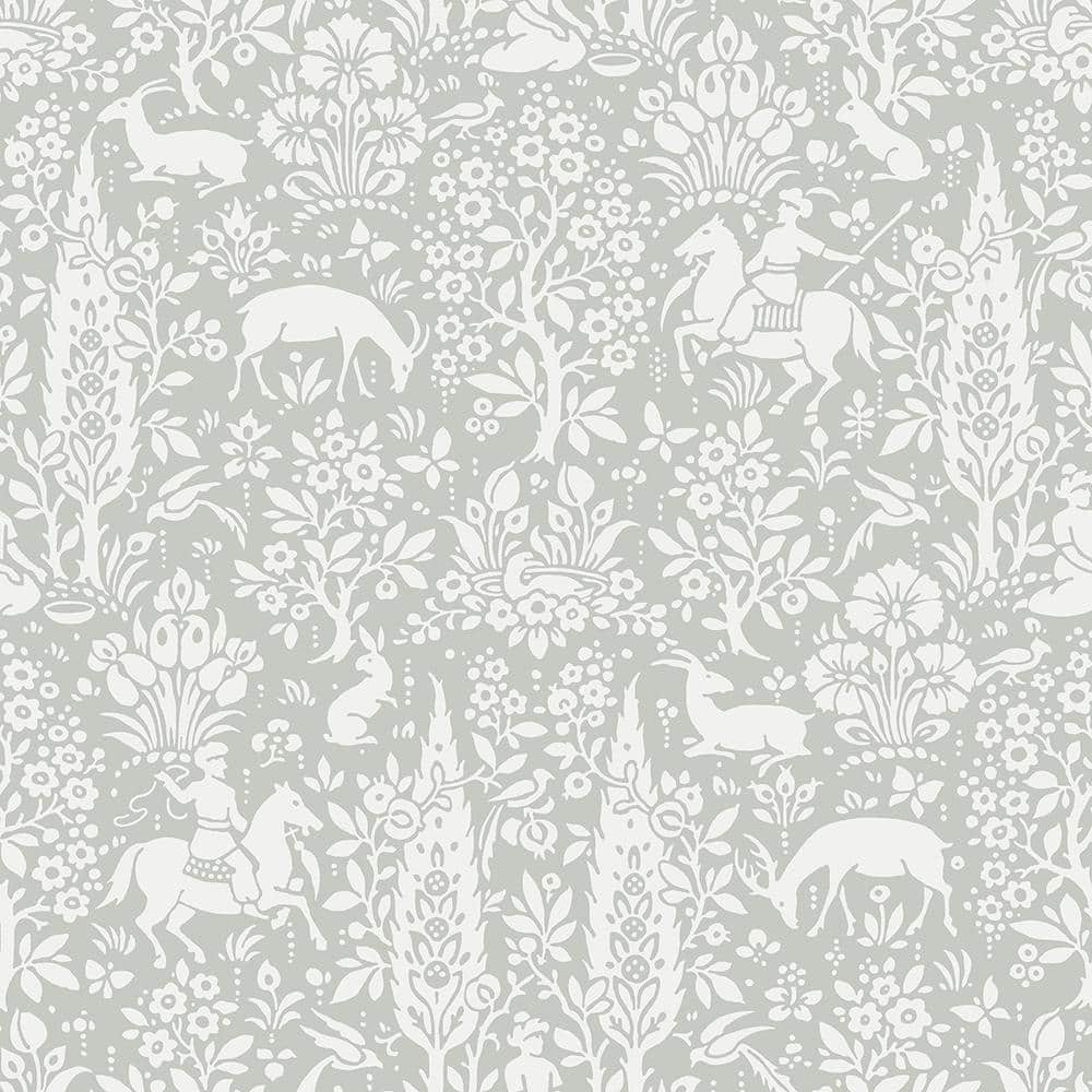 Crown Sherwood Light Grey Woodland Peelable Wallpaper Covers 56 4 Sq Ft M1168 The Home Depot