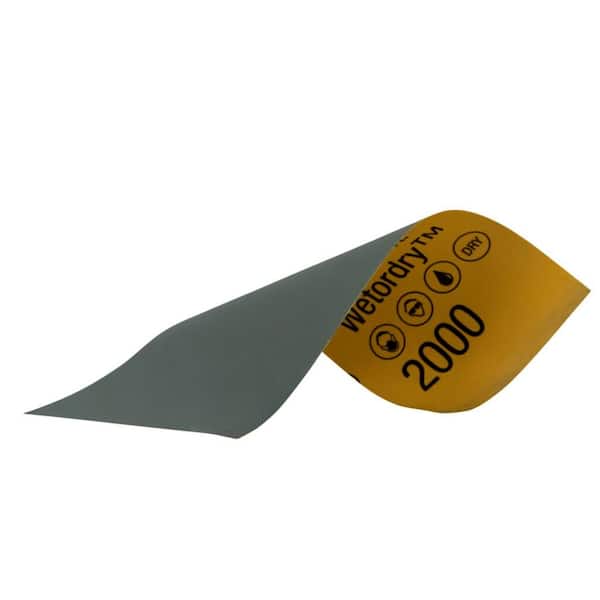3M Wetordry 3 2 3 in. x 9 in. 2000 Grit Sandpaper 03003 The Home Depot