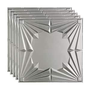 Art Deco 2 ft. x 2 ft. Argent Silver Lay-In Vinyl Ceiling Tile (20 sq. ft.)