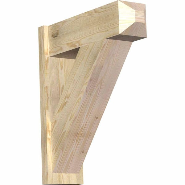 Ekena Millwork 8 in. x 30 in. x 26 in. Douglas Fir Traditional Craftsman Rough Sawn Outlooker