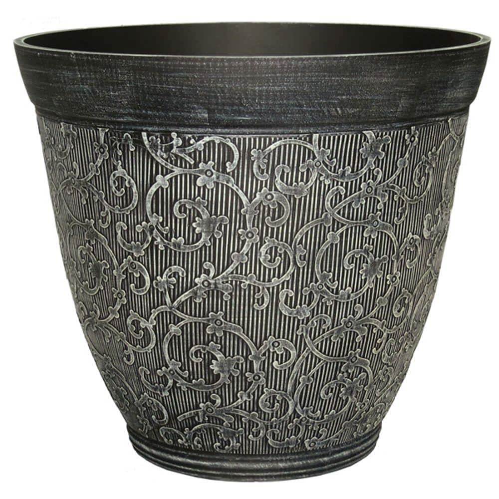 13 in. Chalk Plastic Florence Planter