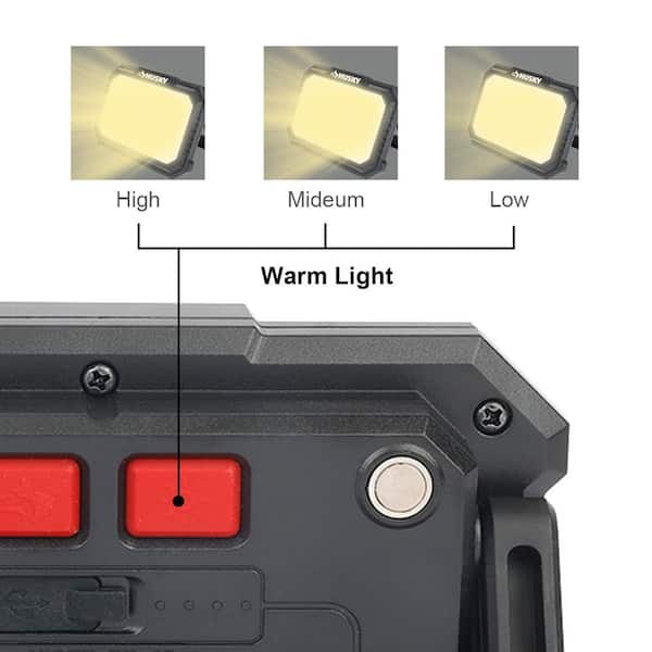 Husky Husky 2-Pack 1200 Lumens Rechargeable Magnetic Utility Light