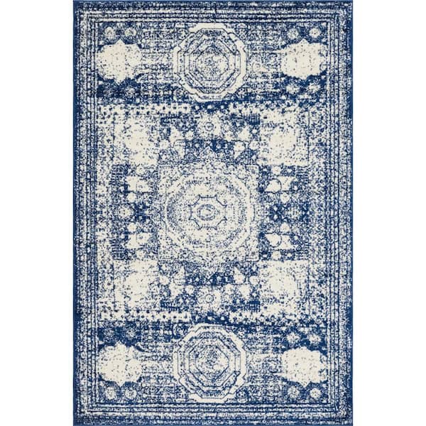 Bromley Wells Blue 6 ft. x 9 ft. Area Rug