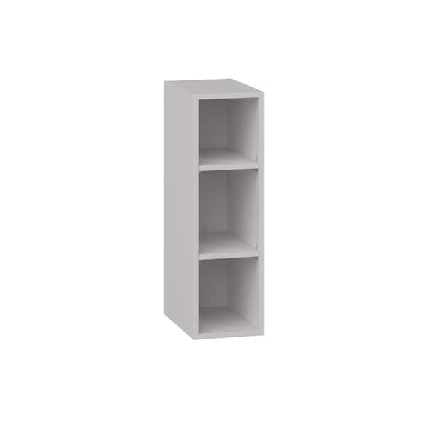J COLLECTION 9 in. W x 14 in. D x 30 in. H Assembled Open Shelf Wall Kitchen Cabinet in Light Grey