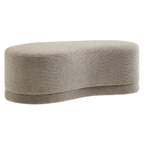 MODWAY Nimbus 48 in. Upholstered Ottoman Bench in Oat