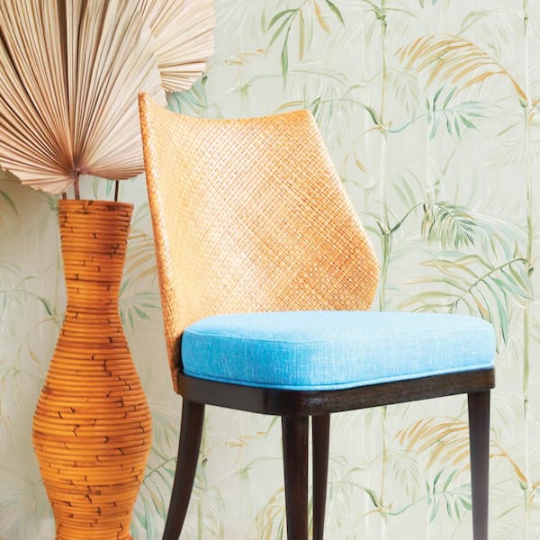 Sage Bamboo Gardens Unpasted Wallpaper Roll (Covers 56 sq. ft.)