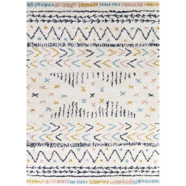 Unbranded Jaubert Cream 5 ft. 3 in. x 7 ft. Moroccan Area Rug