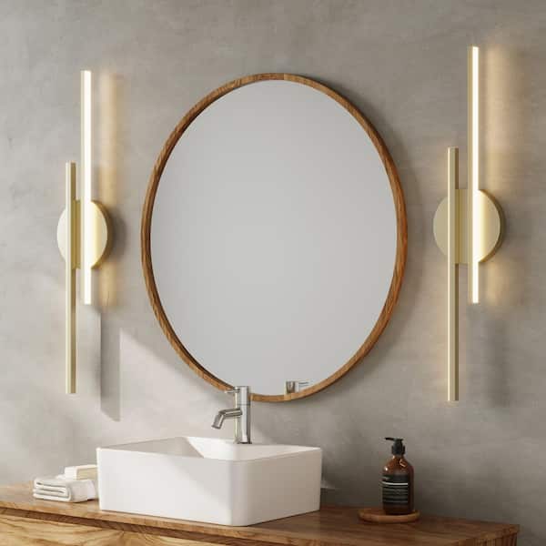 21.5 in. 2-Light Gold Bathroom LED Vanity Light Bar Dimmable Sconces Wall Lighting for Mirrors(2-Pack)
