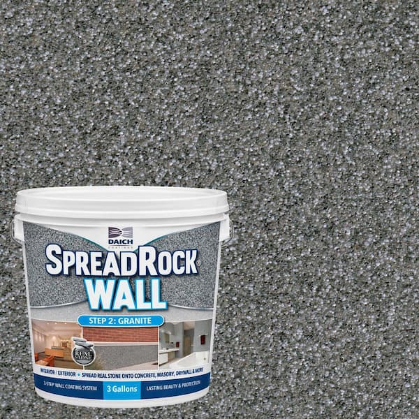 SpreadRock Wall Granite Stone Coating 3 gal. Anvil Granite Flat Interior/Exterior Exterior Wall Paint