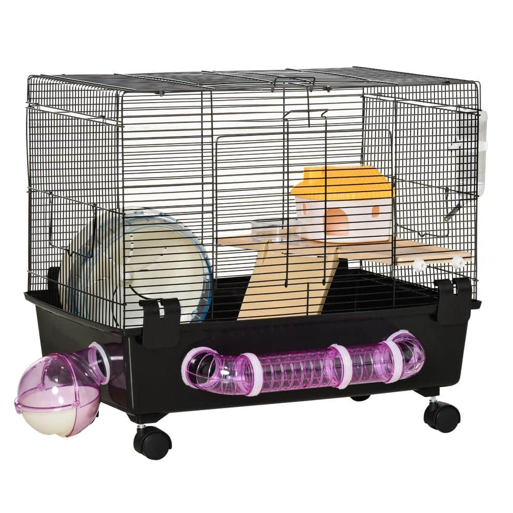 Divided clearance hamster cage