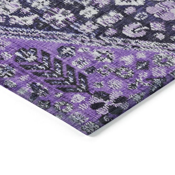 Chantille Machine Washable Indoor/Outdoor Abstract ACN1834 Purple 5 ft. x 7 ft. 6 in. Accent Rug