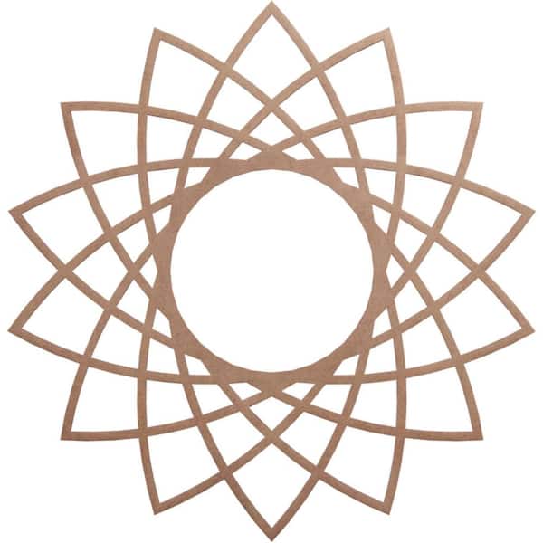 Ekena Millwork 0.375 in. x 32 in. x 32 in. Wood Medallion Moulding
