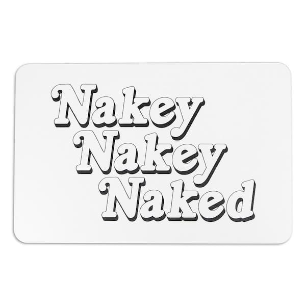 FloorPops Nakey Nakey White Stone Non Slip Bath Mat