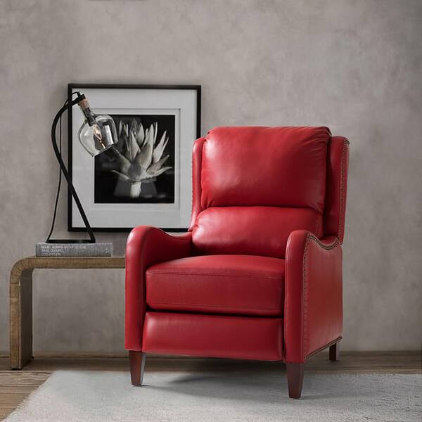 genuine red leather chair