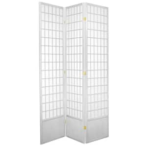 7 ft. White 3-Panel Room Divider