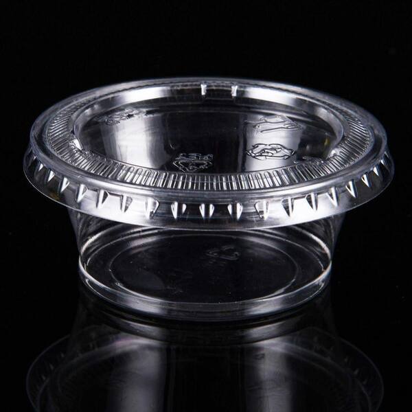 JFVKAF 400 Pack 0.5 oz Clear Plastic Disposable Portion Cups with