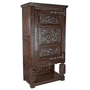Coat of Arms Brown Revival Armoire