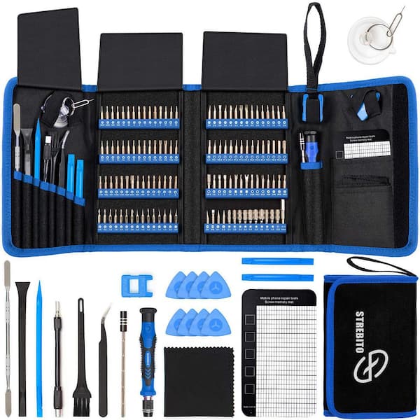 142-Piece Electronics Precision Screwdriver Sets, 120 Bits Magnetic Repair Tool Kit for MacBook, Computer, Laptop, PC